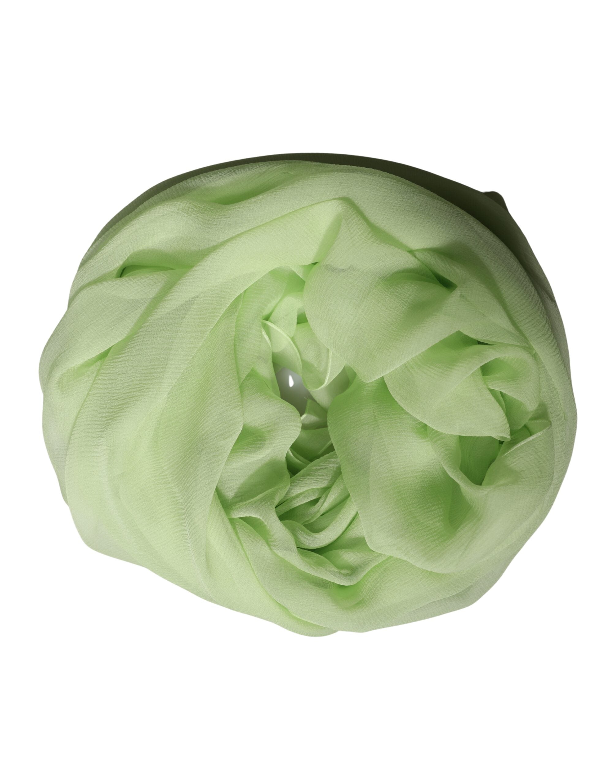 Dolce & Gabbana Light Green Silk Neck Wrap Stole 200cm x 134cm Scarf