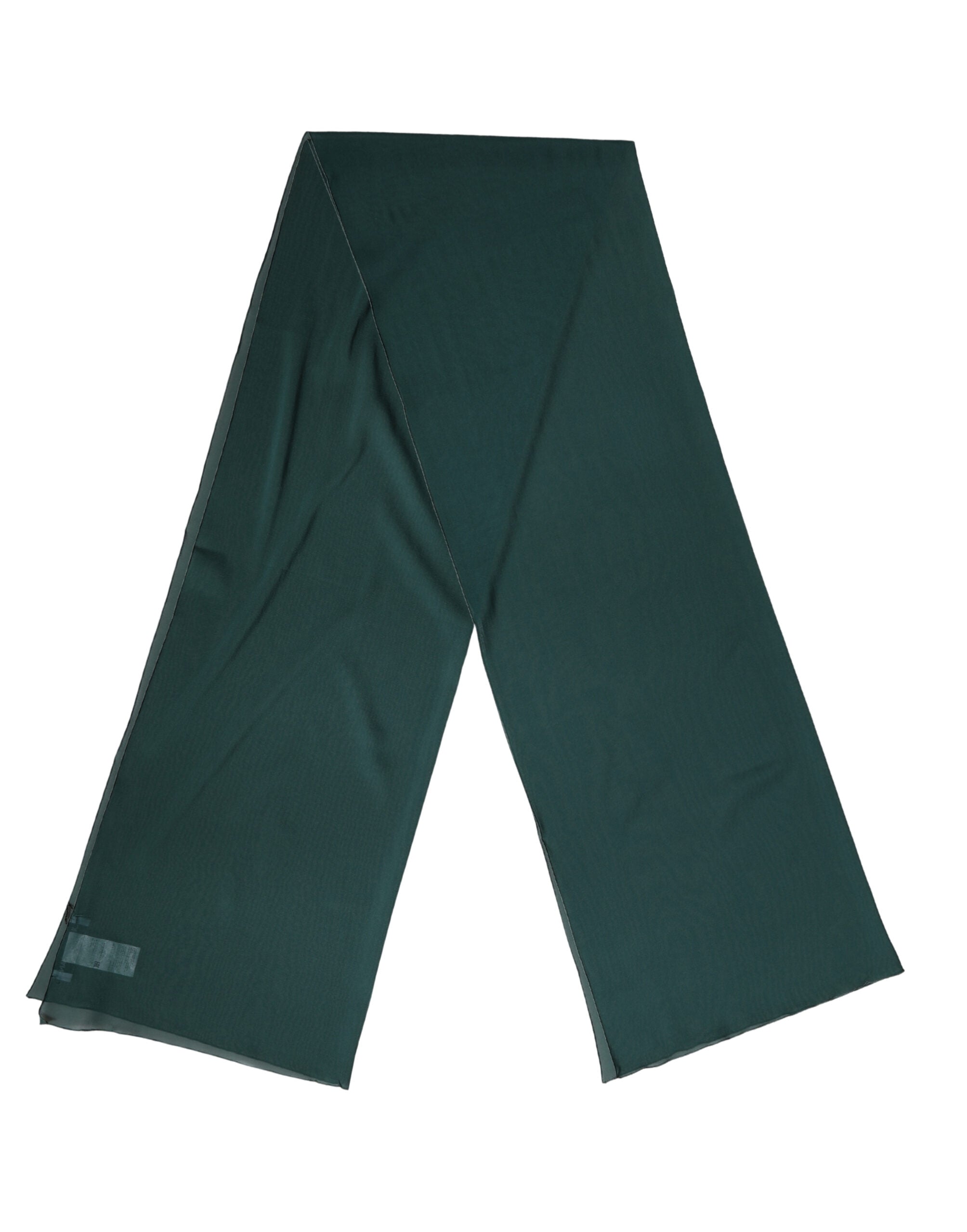 Dolce & Gabbana Dark Green Silk Neck Wrap Shawl Stole 200cm x 64c Scarf