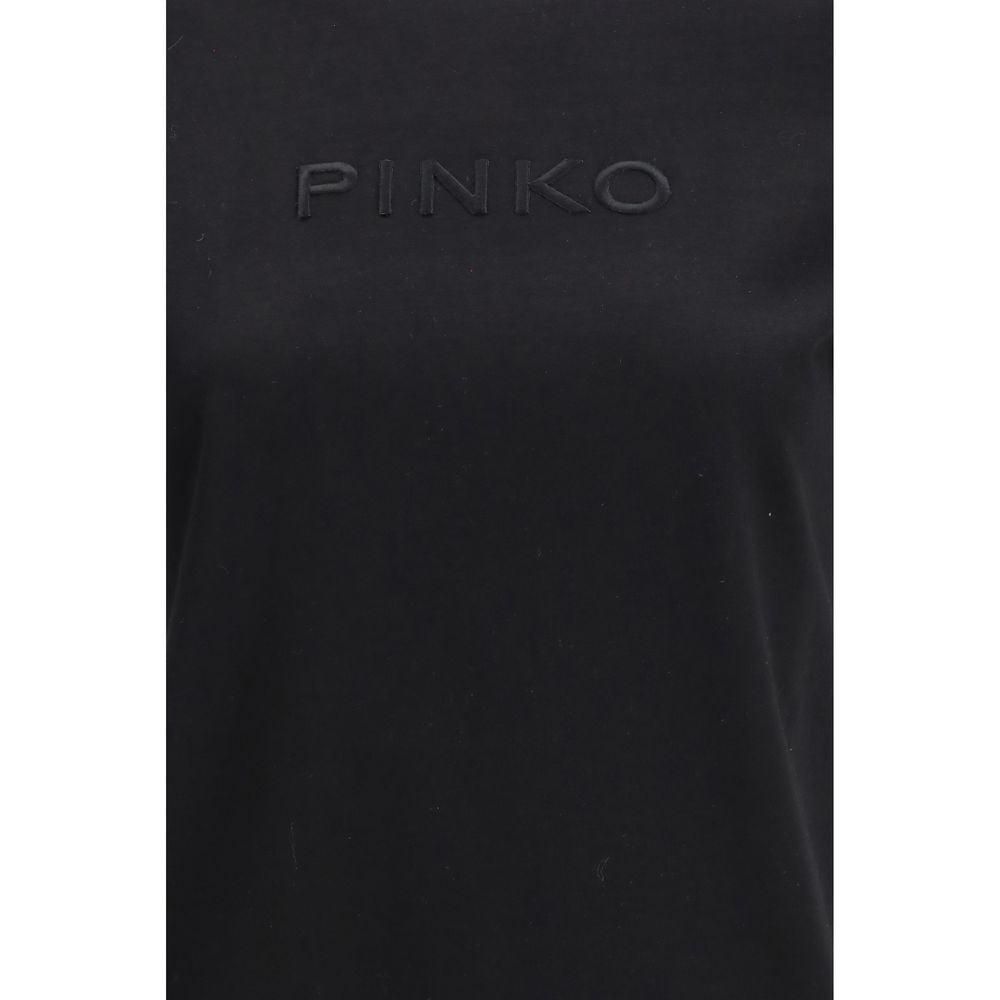 PINKO Black Cotton T-Shirt