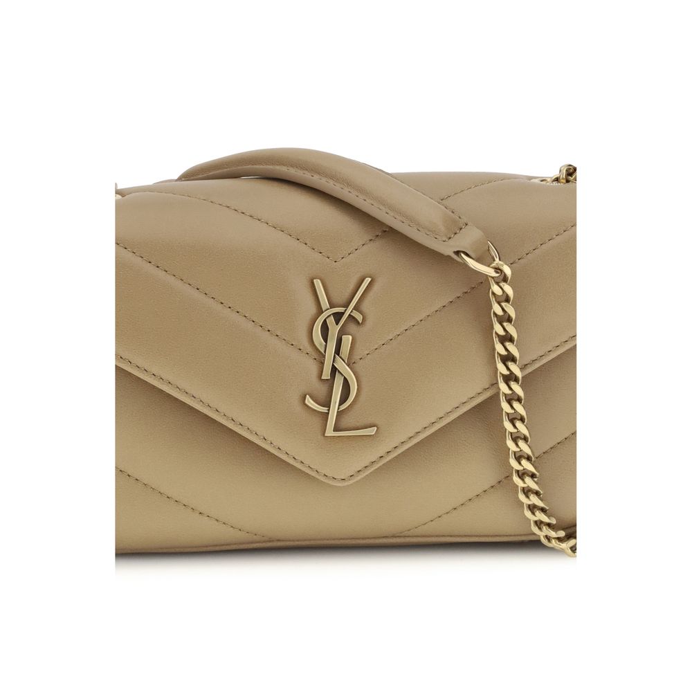 Saint Laurent Beige Lamb Ovis Aries Aries Shoulder Bag