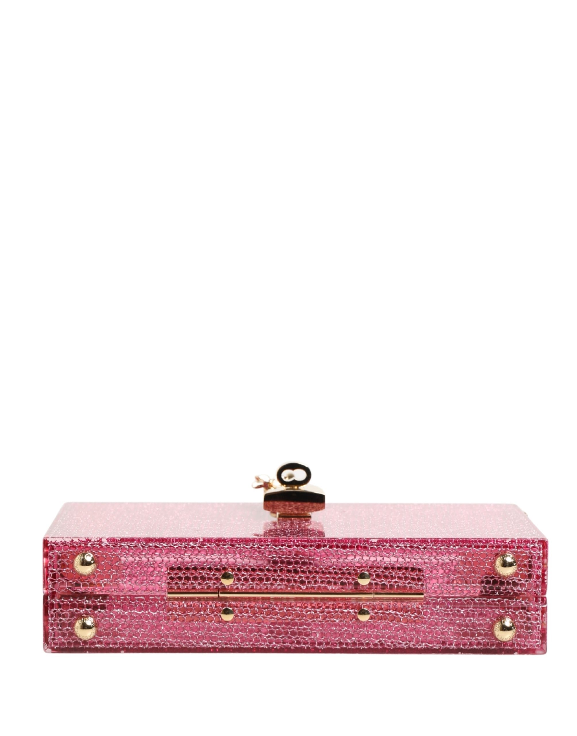 Dolce & Gabbana Pink DOLCE BOX Clutch Crossbody Women Evening Borse Bag