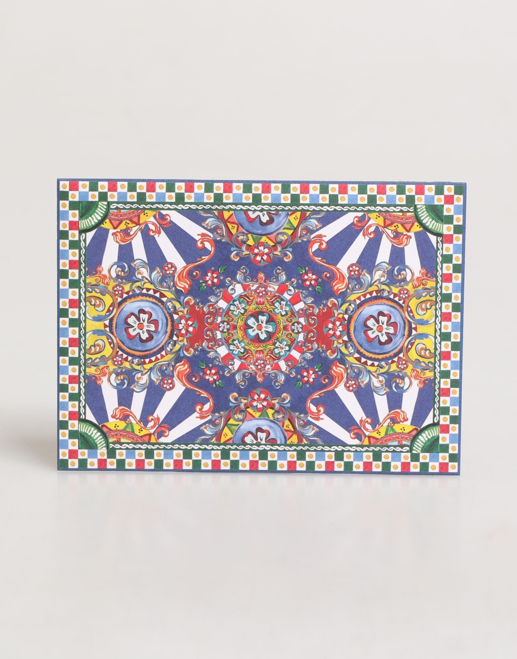 Dolce & Gabbana Multicolor Carretto Siciliano Umschlagkartenhalter