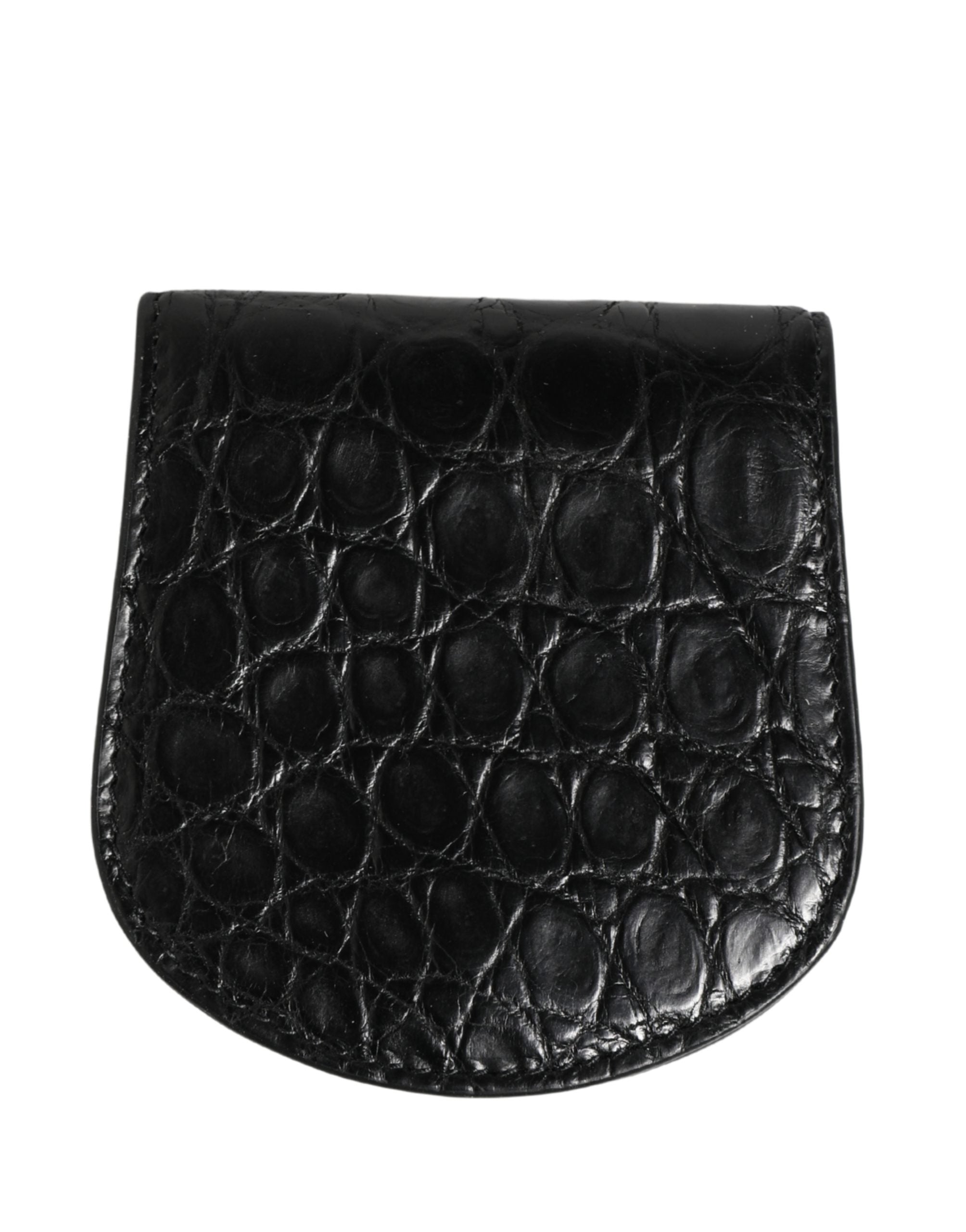Dolce & Gabbana Schwarze Geldbörse aus exotischem Leder für Kondome