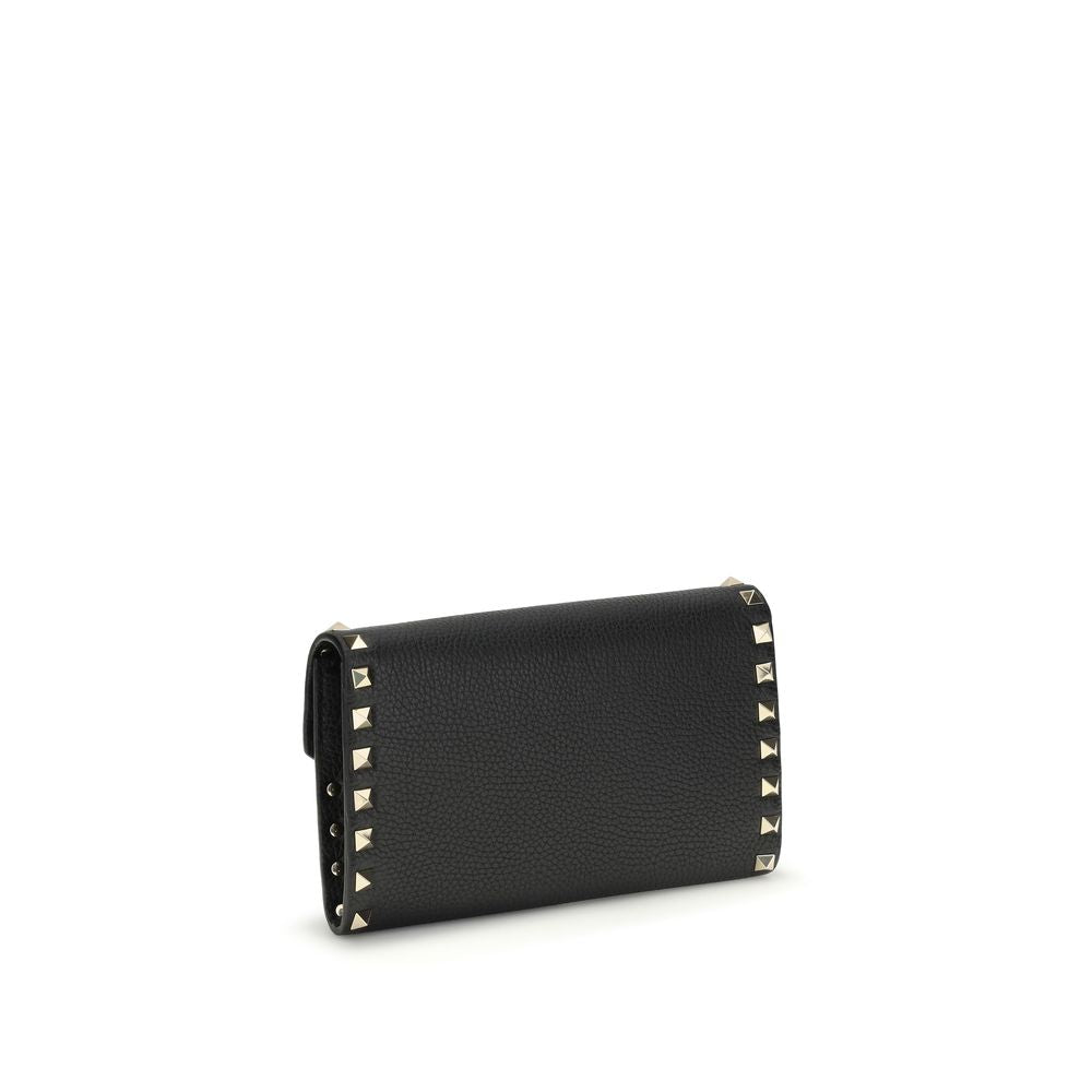 Valentino Garavani Black Calf Leather Bos Taurus Wallet