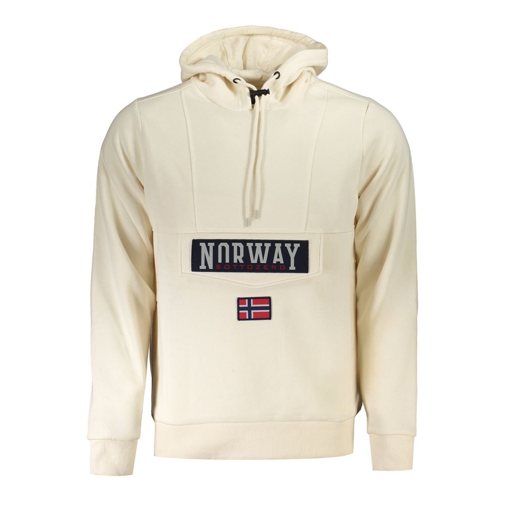Norwegen 1963 Beige Baumwolle Herren Kapuzenpullover