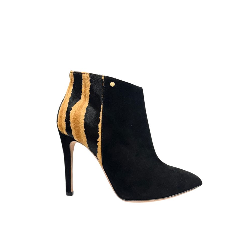 Borbonese Black Genuine Leather Women Boot