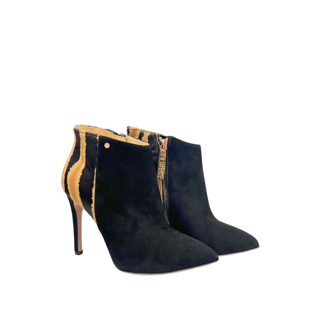 Borbonese Black Genuine Leather Women Boot