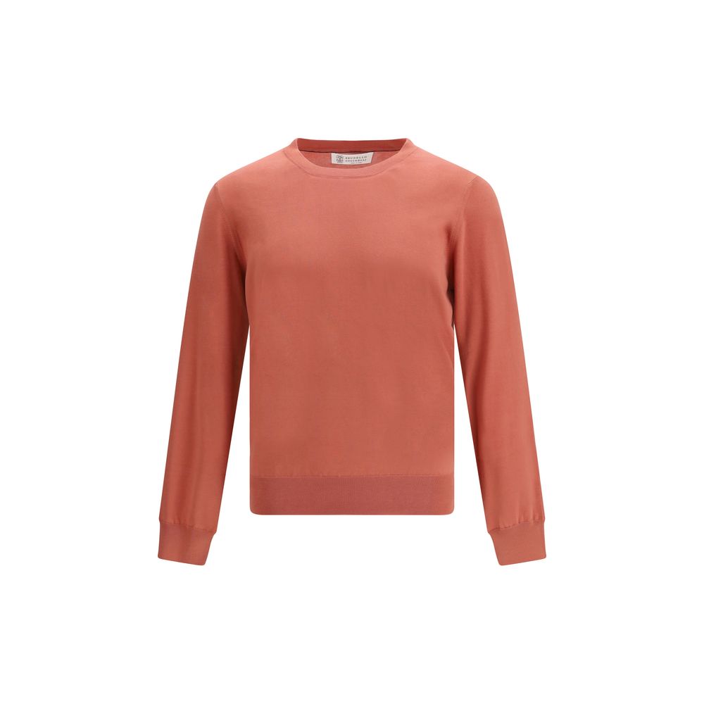 Brunello Cucinelli Orange Cotton Sweatshirt
