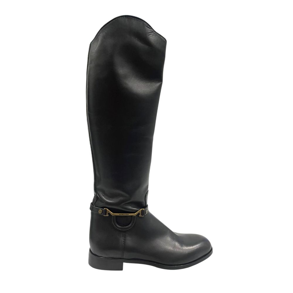 Borbonese Black Leather Women Boot