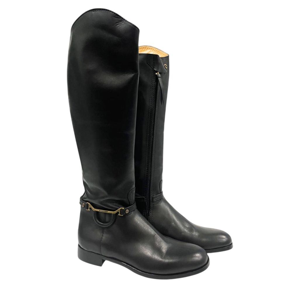 Borbonese Black Leather Women Boot