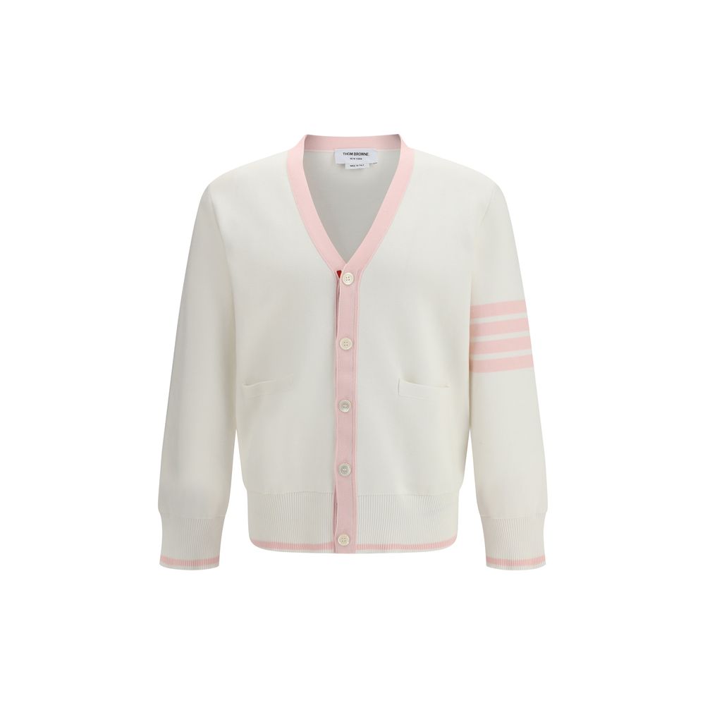 Thom Browne White Cotton Cardigan
