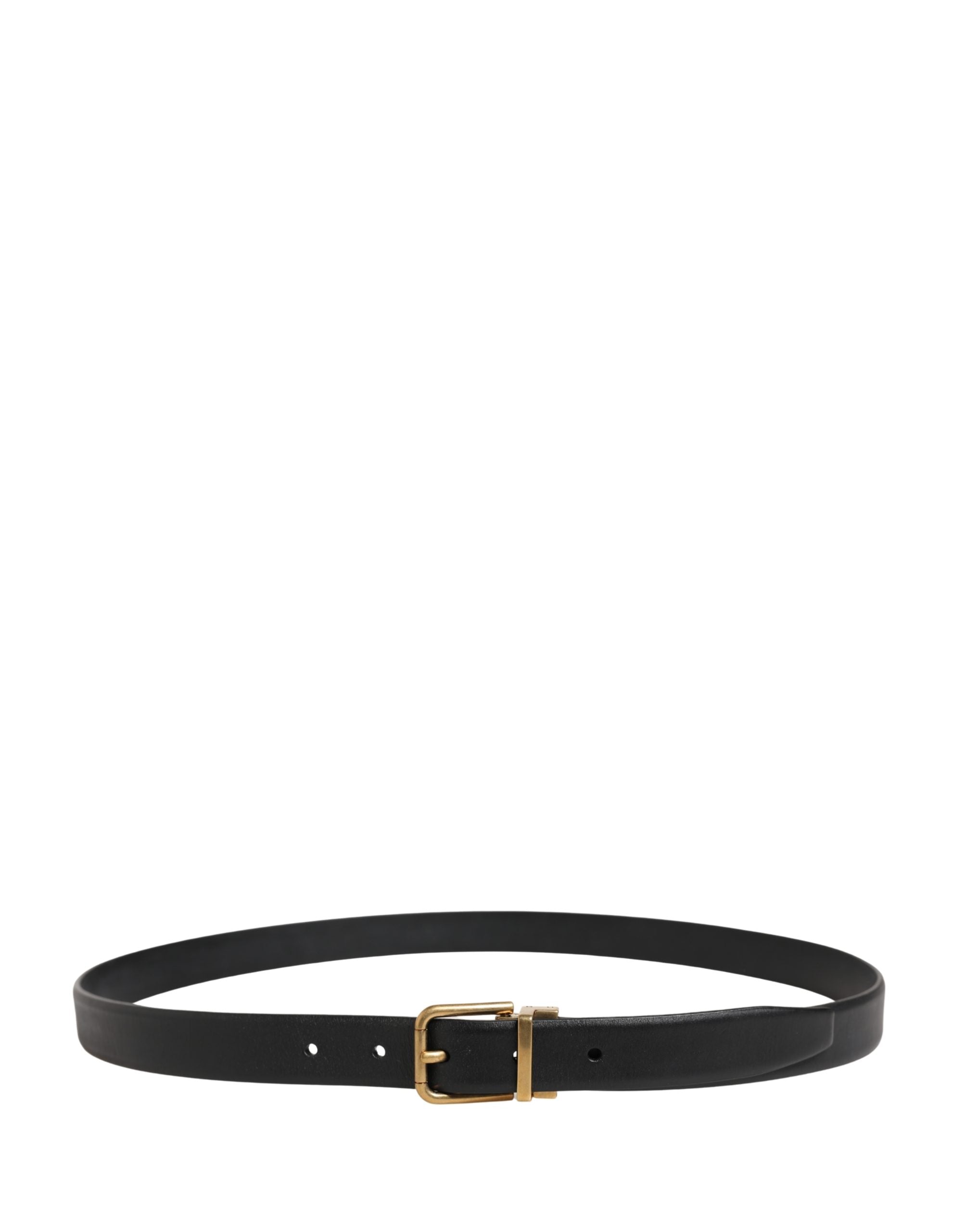 Ceinture Dolce & Gabbana pour homme en cuir noir avec boucle en métal