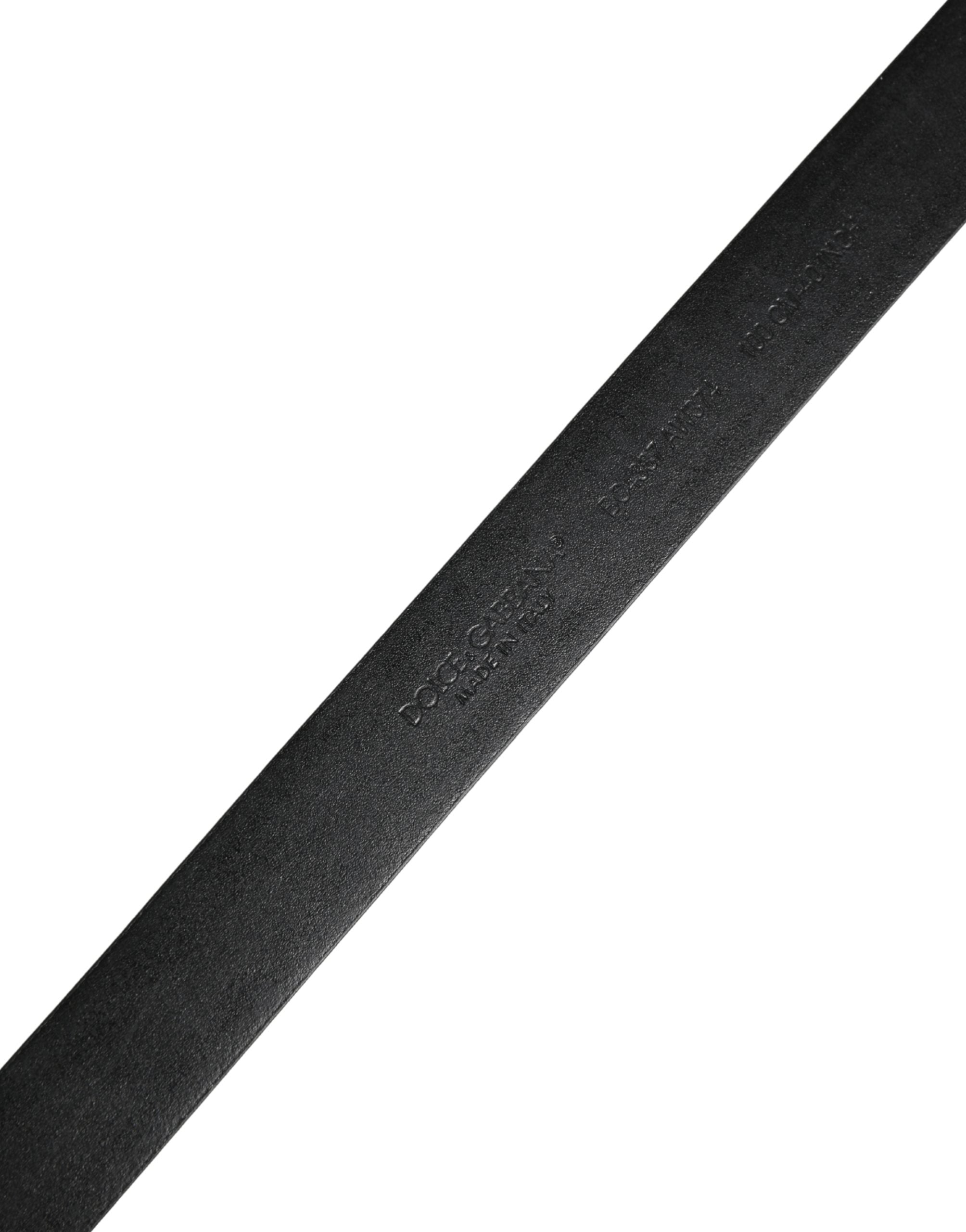 Ceinture Dolce & Gabbana pour homme en cuir noir avec boucle en métal