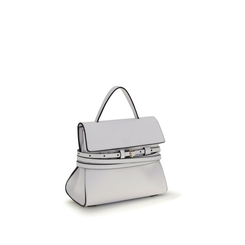 Moschino Sac à main en cuir de veau blanc Bos Taurus