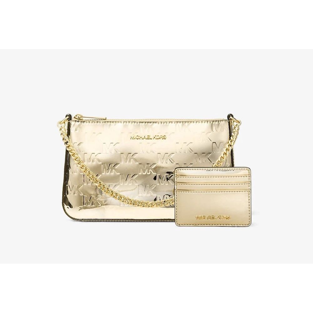 Pochette en toile dorée Michael Kors