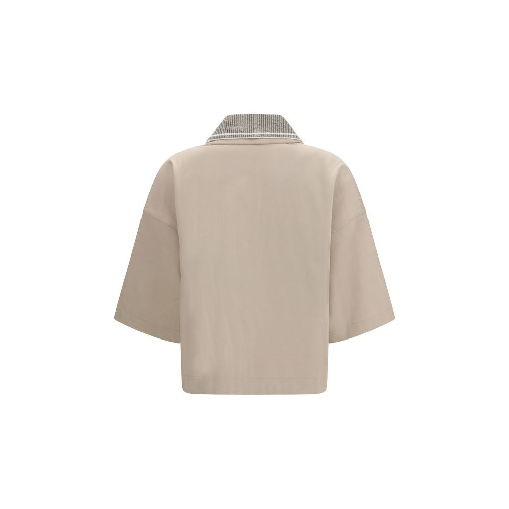 Brunello Cucinelli Beige Cotton Polo Shirt
