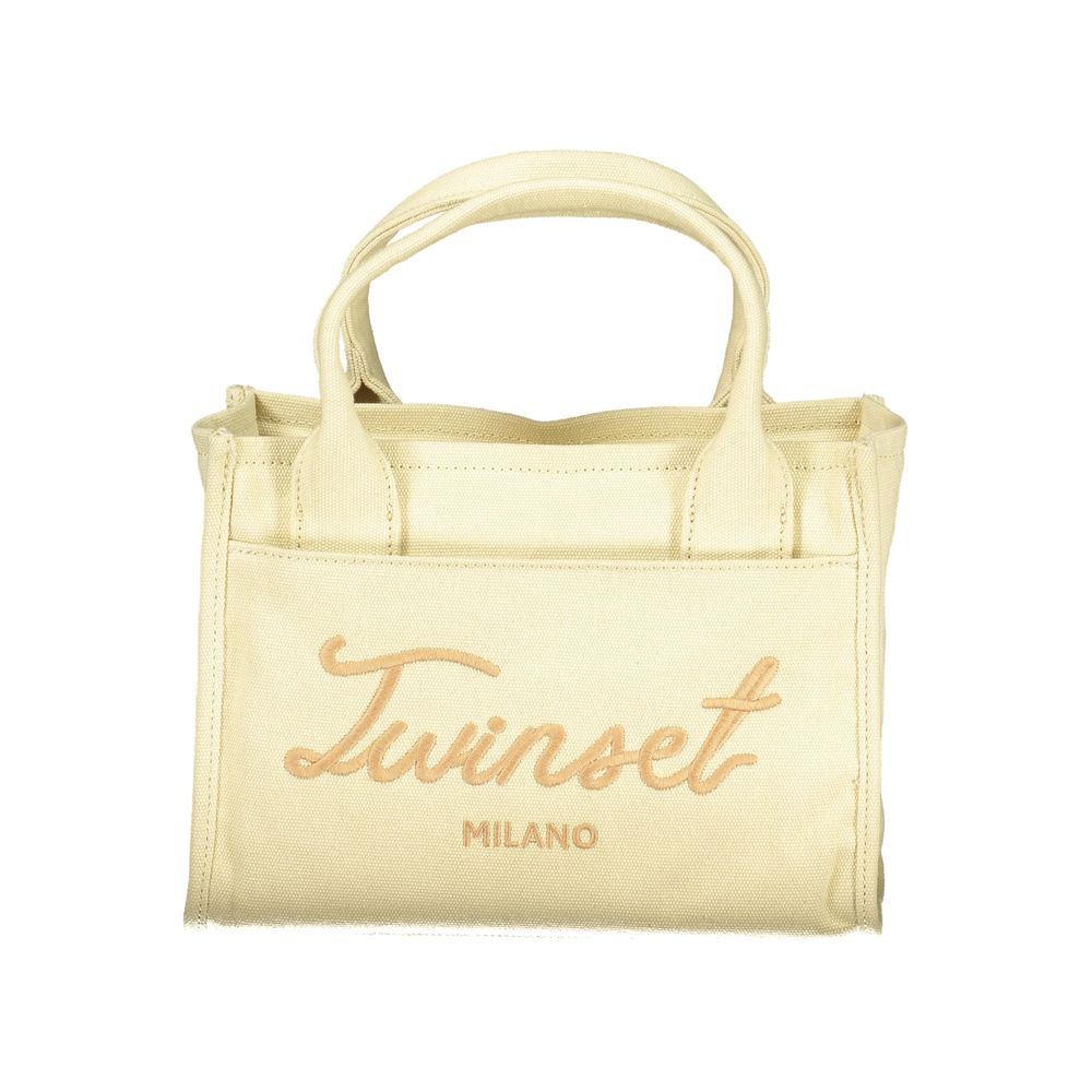 Sac à main Twinset beige en coton pour femme
