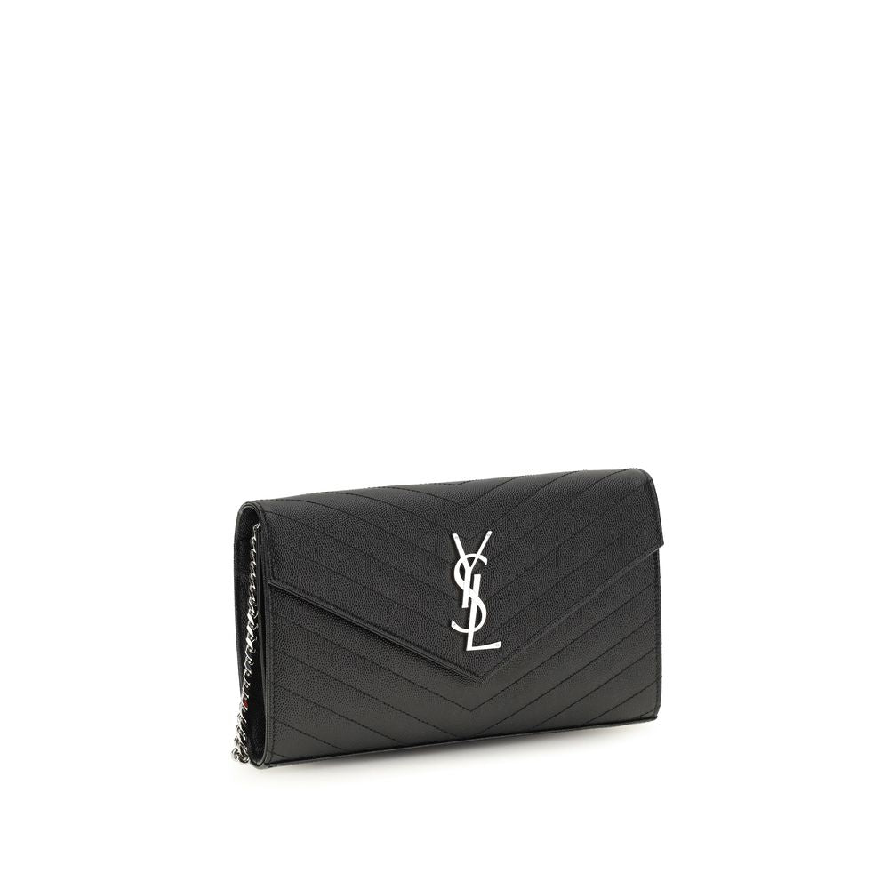 Saint Laurent Black Calf Leather Bos Taurus Wallet