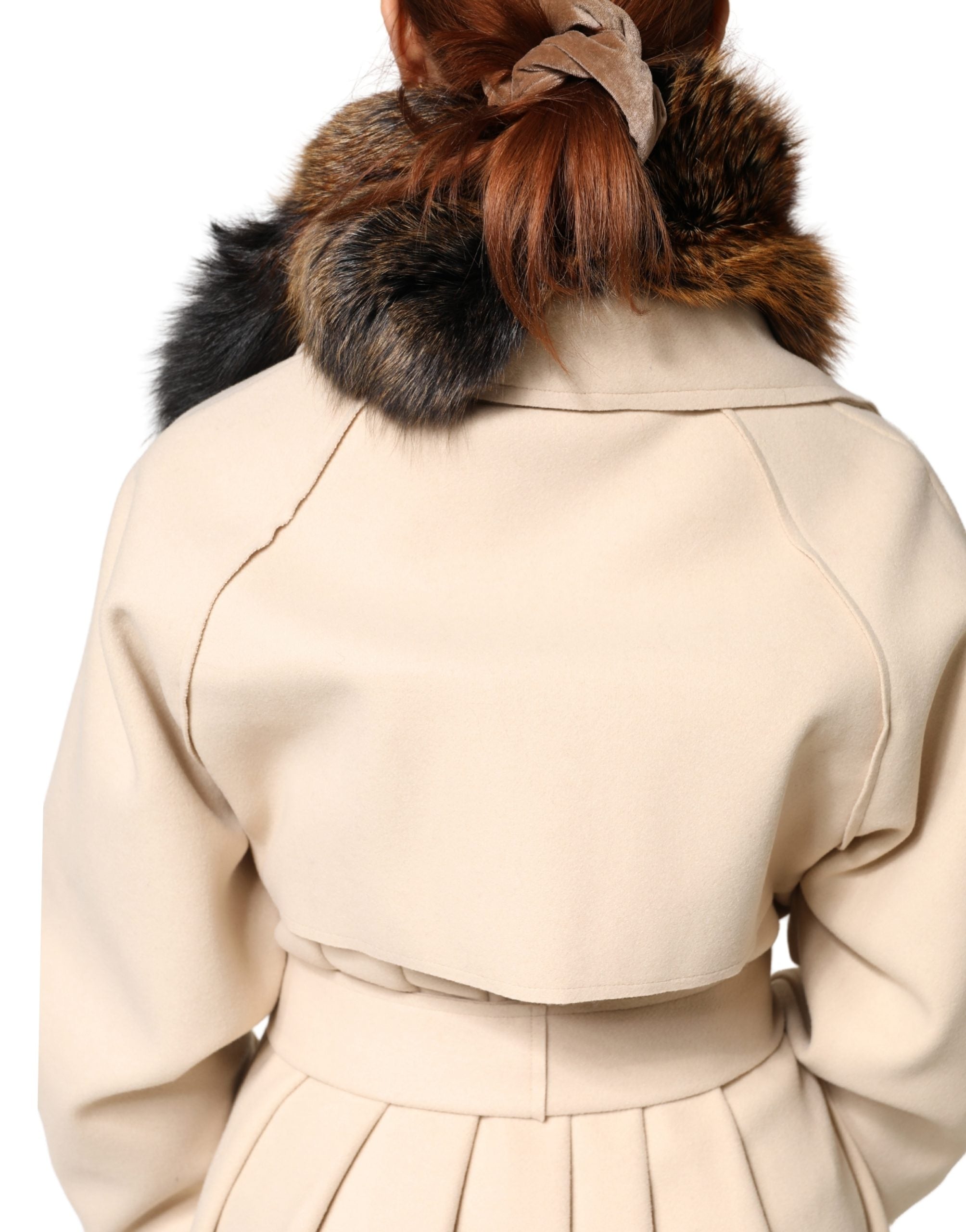 Dolce & Gabbana Brauner Rotfuchs-Pelz-Nackenwärmer Winterschal