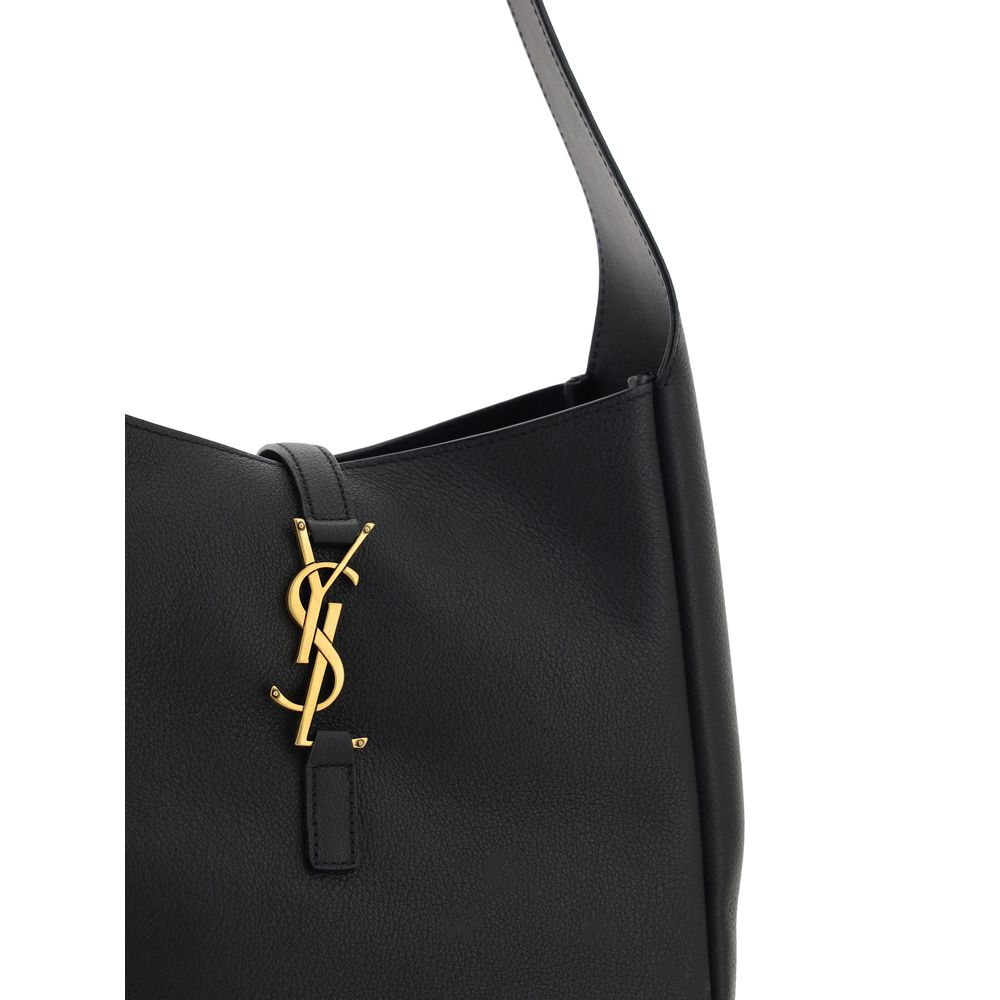 Saint Laurent Black Calf Leather Bos Taurus Shoulder Bag