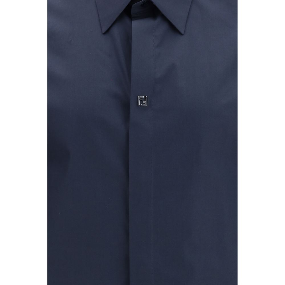 Fendi Blue Cotton Shirt
