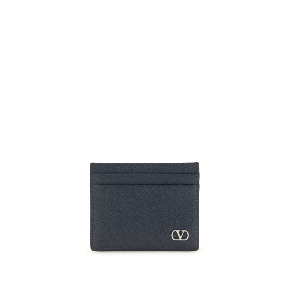 Valentino Garavani Blue Calf Leather Bos Taurus Wallet