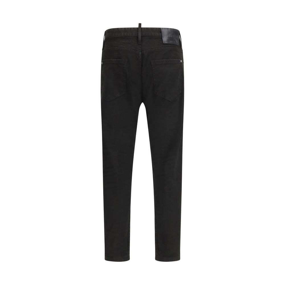 Dsquared² Black Cotton Slim Fit Jeans