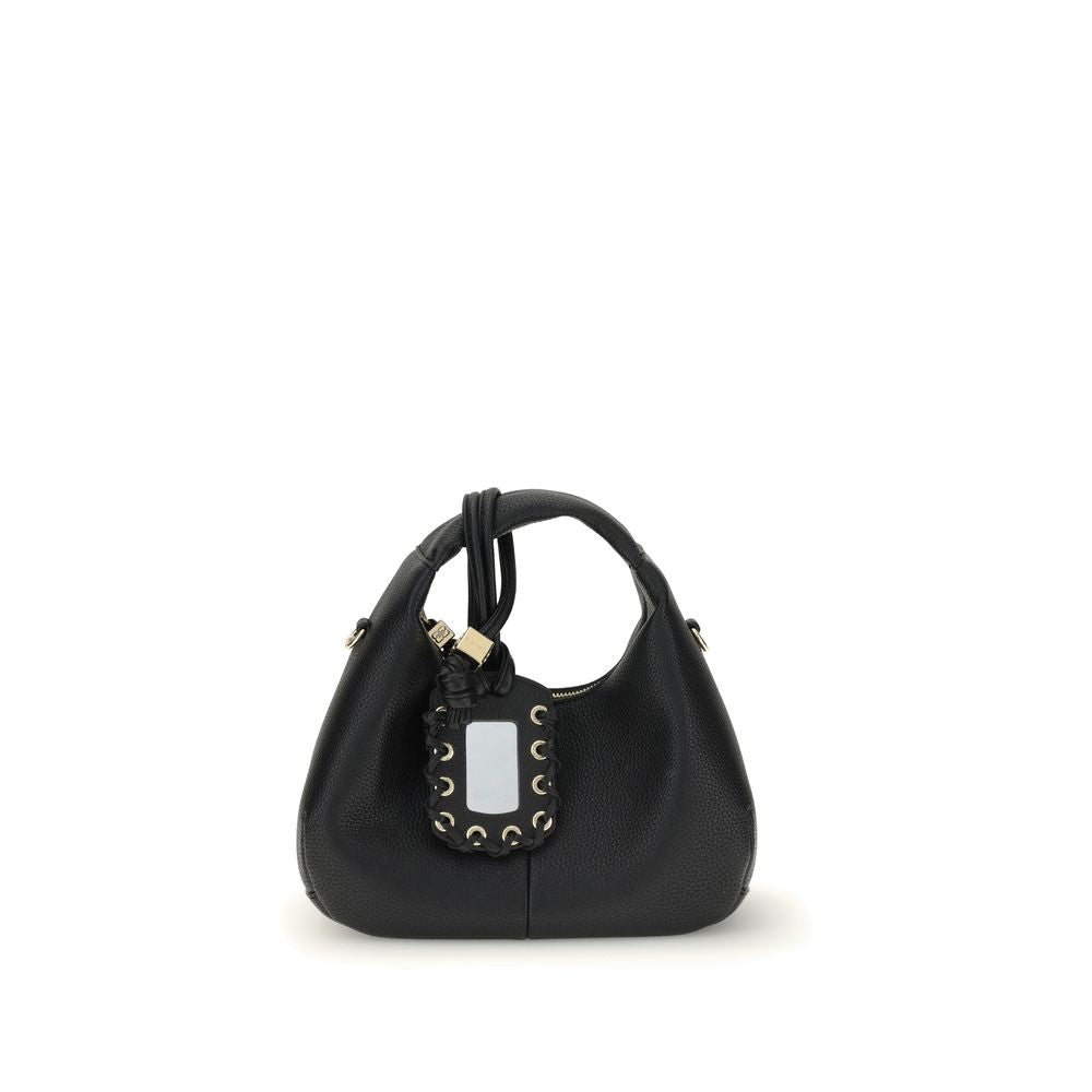 Sac à main Ganni noir en polyester recyclé