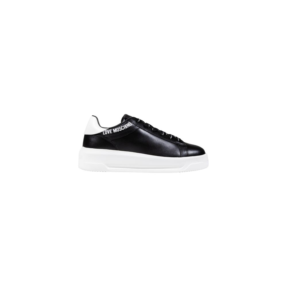 Love Moschino Schwarz-weiße klobige Sneaker aus Synthetik