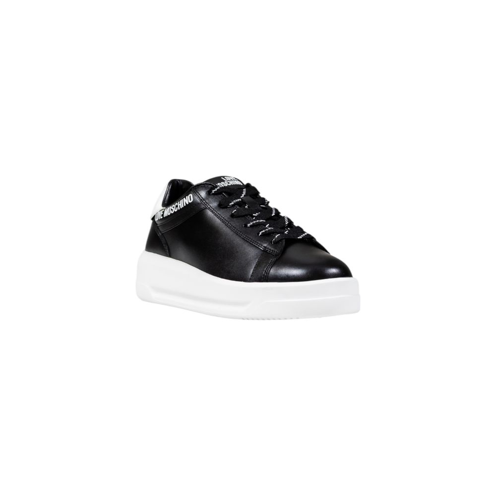 Love Moschino Schwarz-weiße klobige Sneaker aus Synthetik