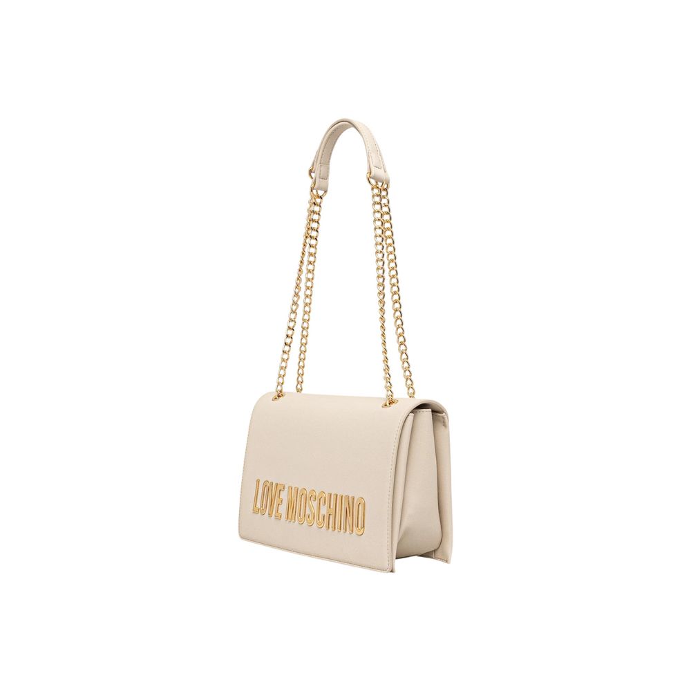 Sac à main Love Moschino beige en polyéthylène