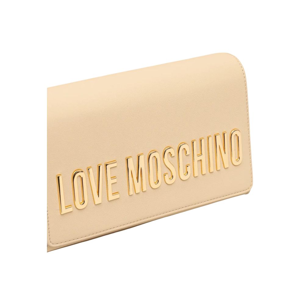 Love Moschino Beige Handtasche aus Polyethylen