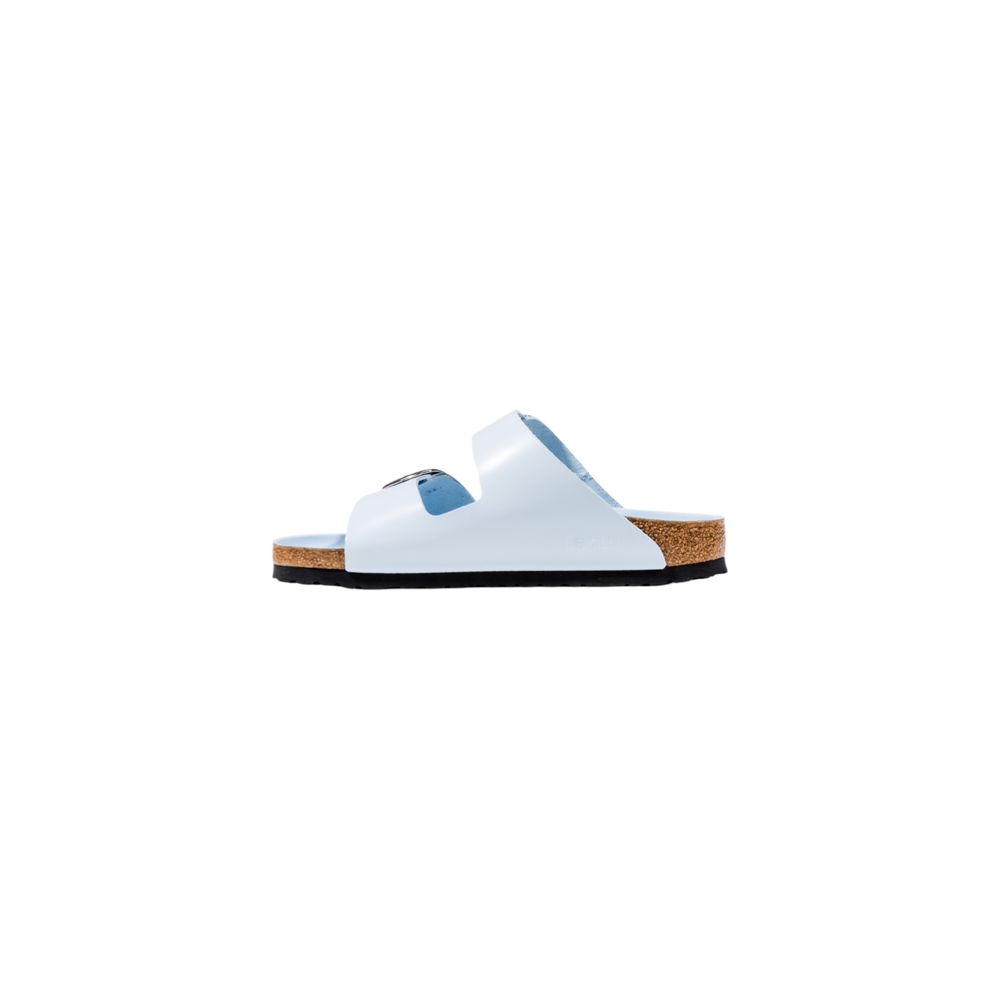Birkenstock Pantoletten aus blauem Kunstleder