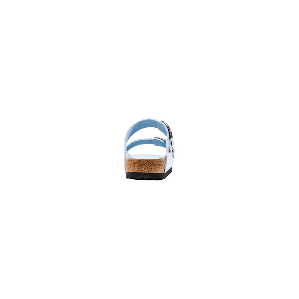 Birkenstock Pantoletten aus blauem Kunstleder