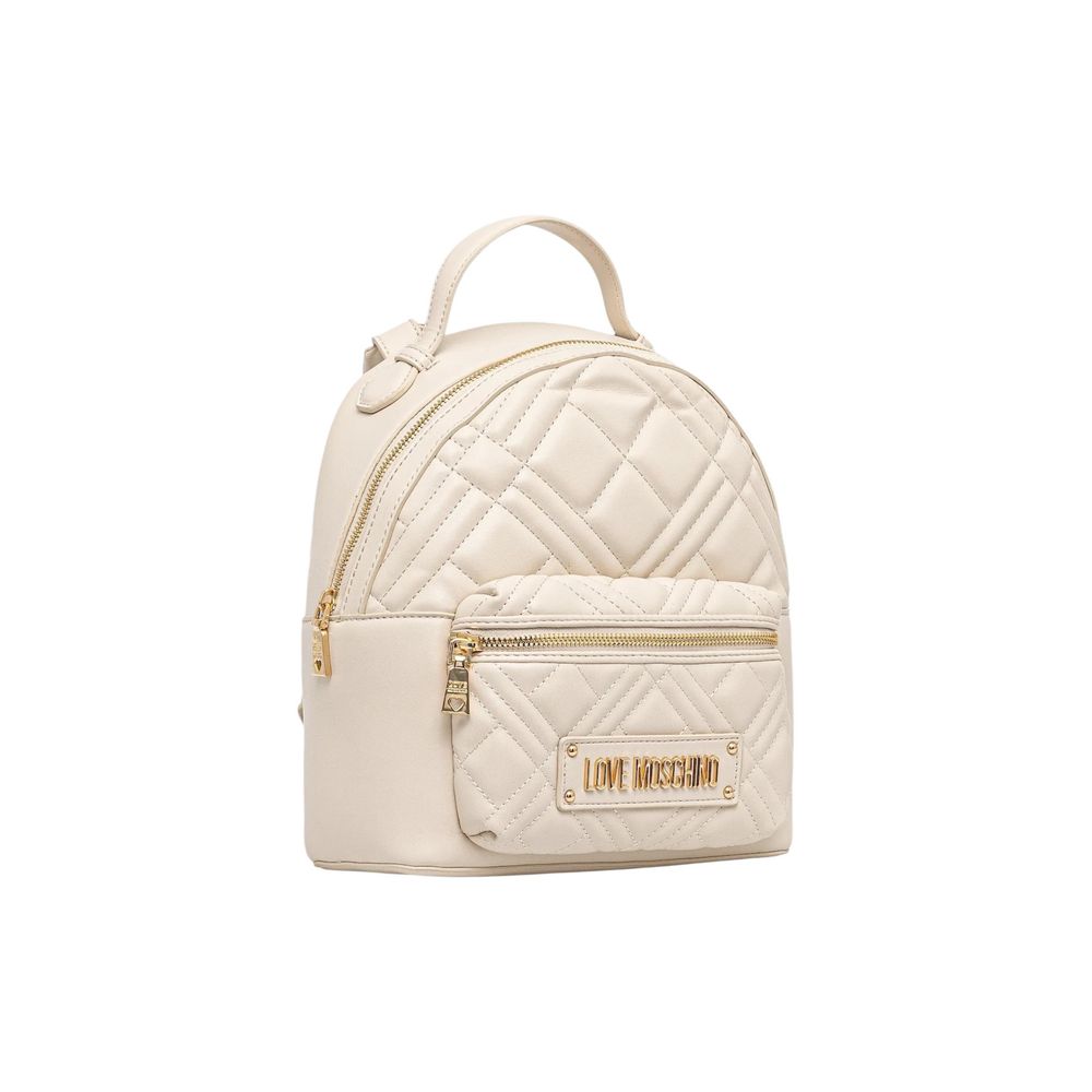 Love Moschino Beige Polyethylene Backpack