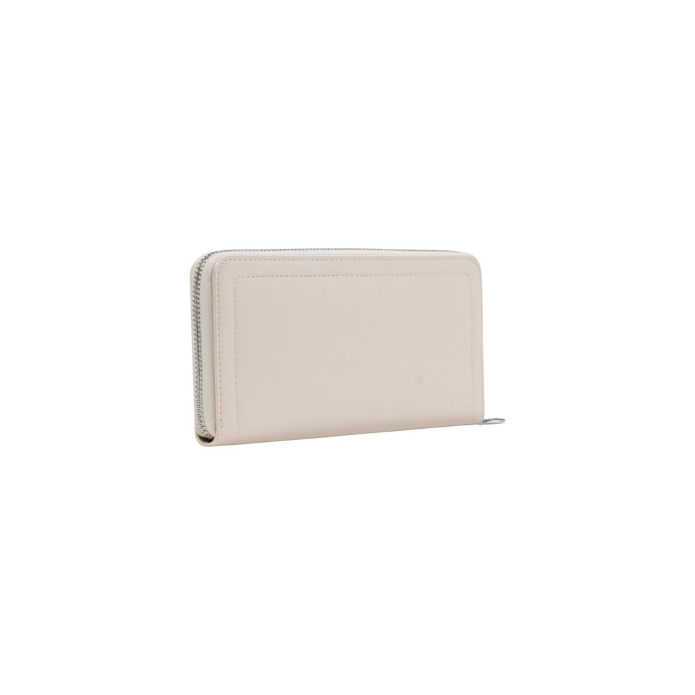Portefeuille en polyéthylène beige Love Moschino