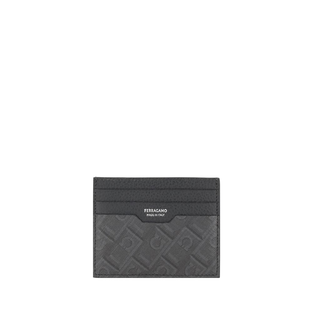 Ferragamo Gray Calf Leather Bos Taurus Wallet