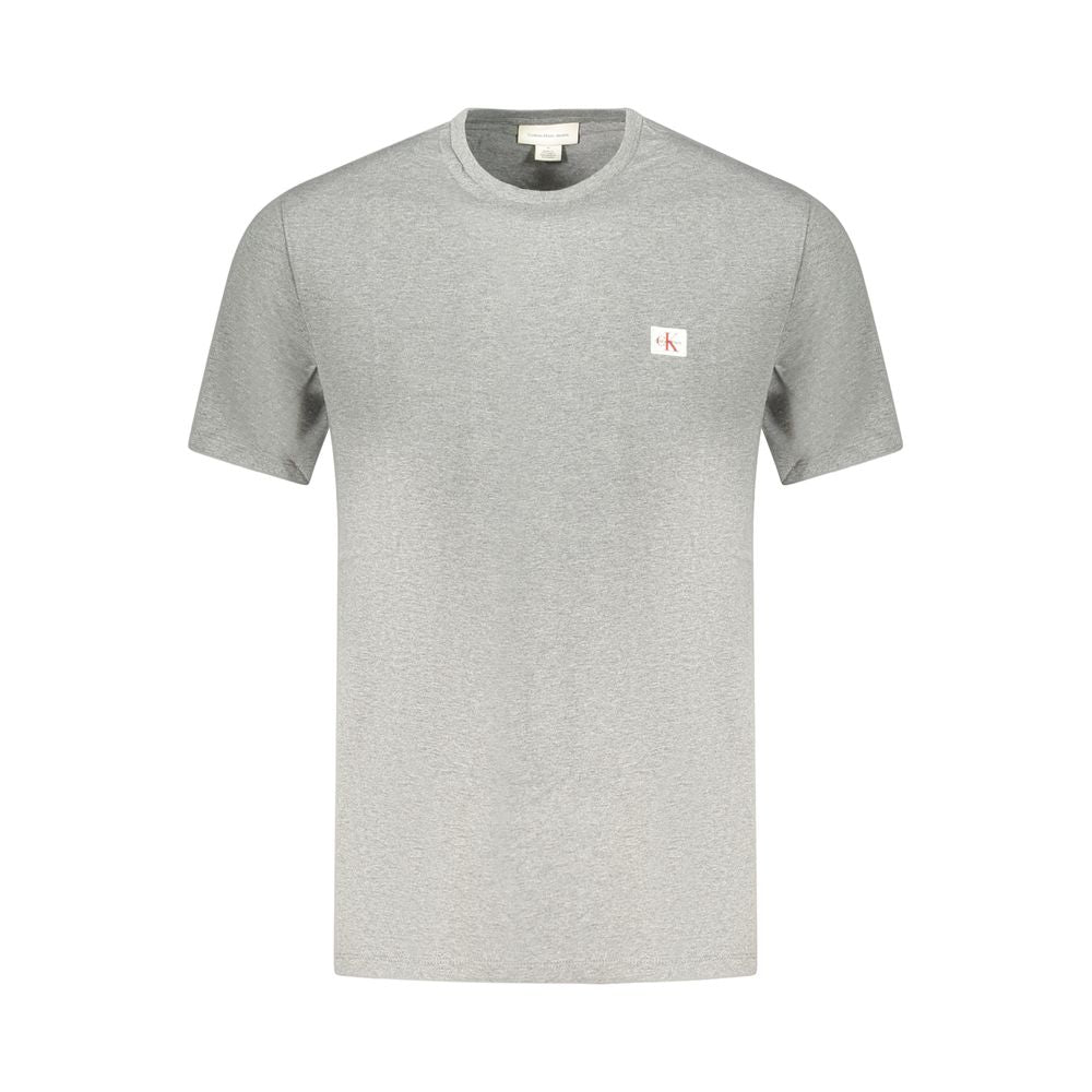 T-shirt en coton gris pour homme Calvin Klein
