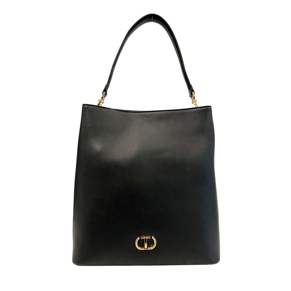 Sac bandoulière Twinset noir en similicuir pour femme