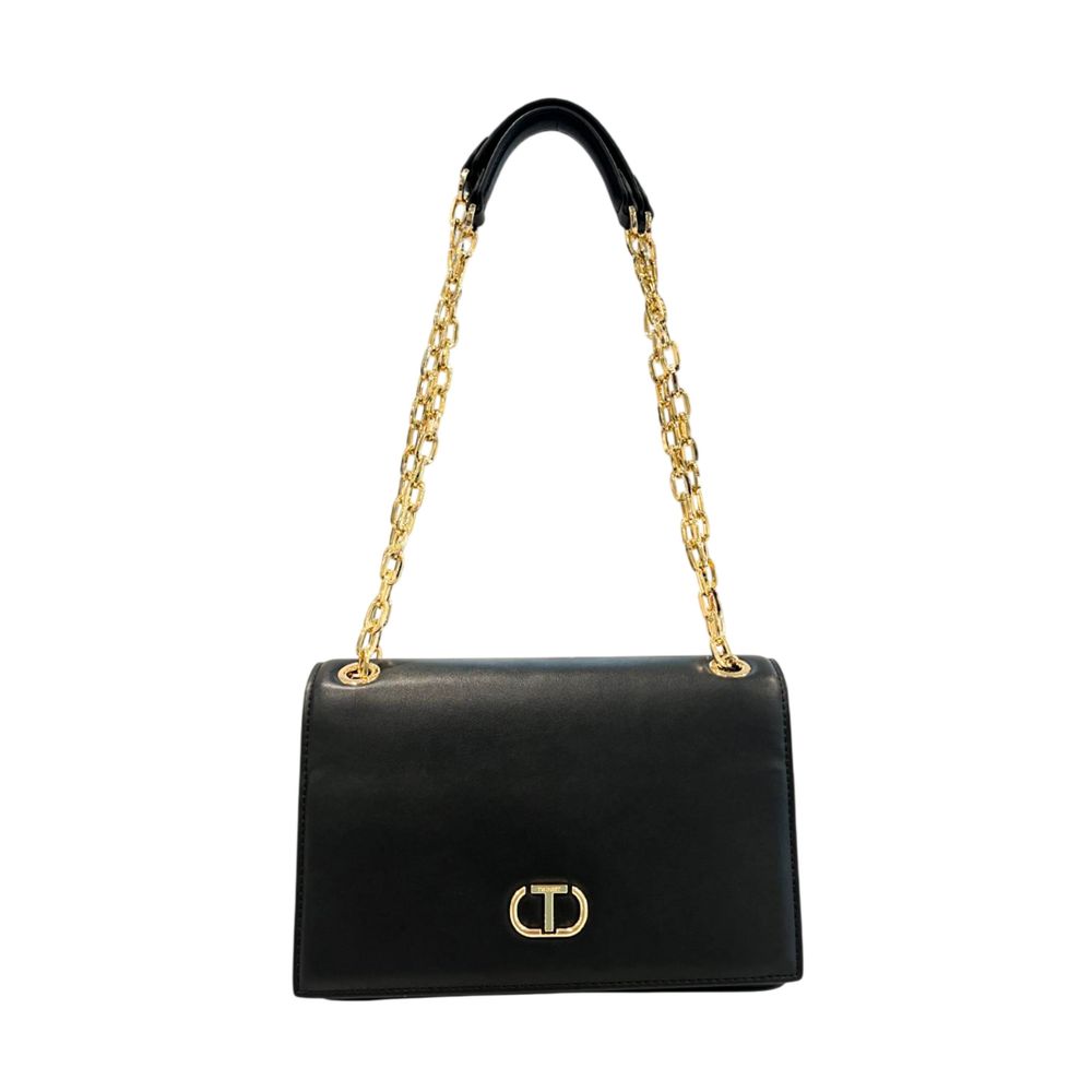 Sac bandoulière Twinset noir en similicuir pour femme