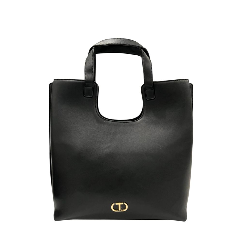 Sac bandoulière Twinset noir en similicuir pour femme