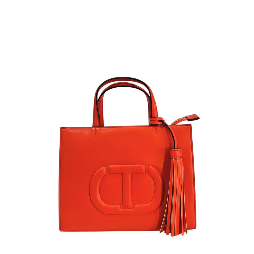 Twinset orange Damen-Handtasche aus Kunstleder