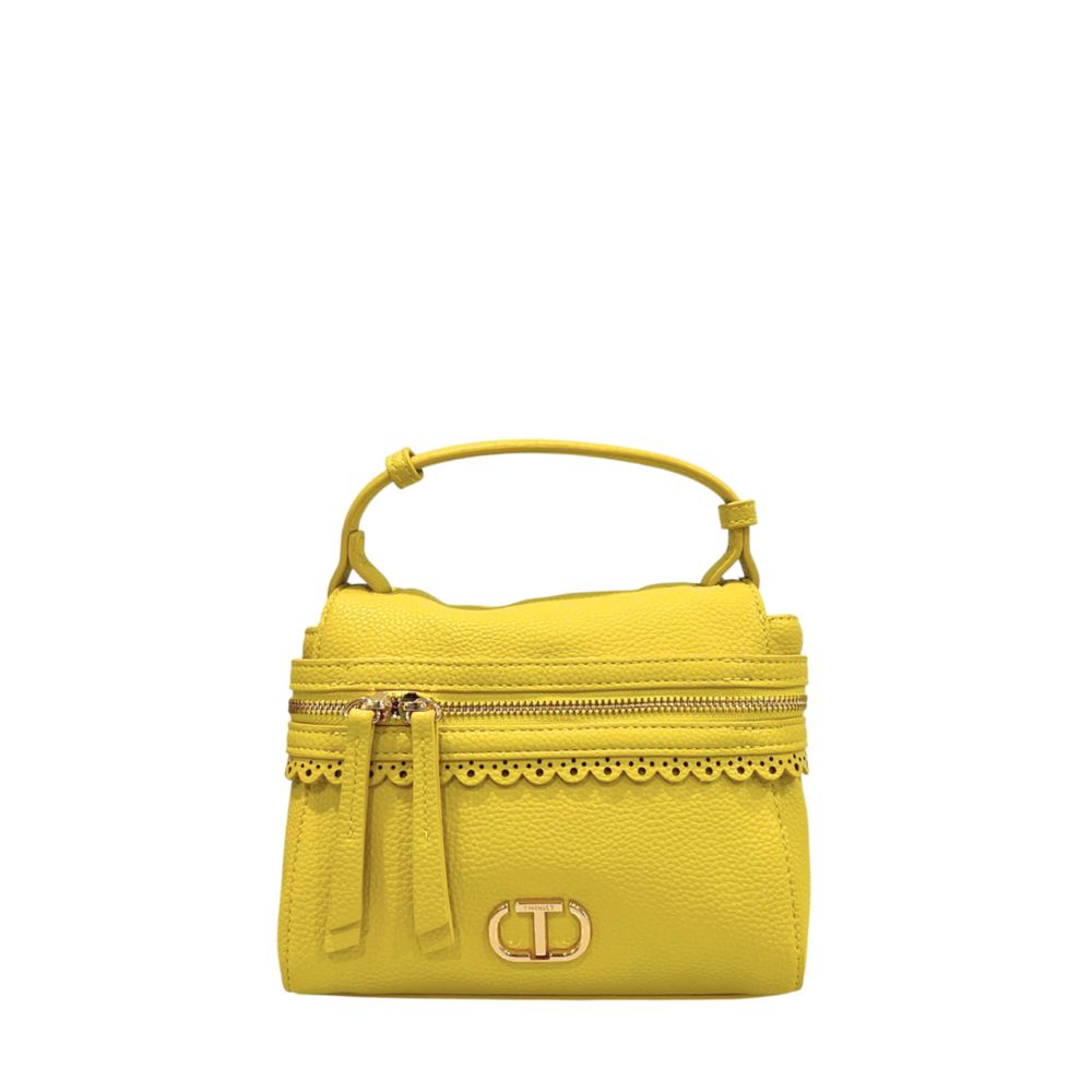 Sac à main Twinset pour femme en similicuir jaune