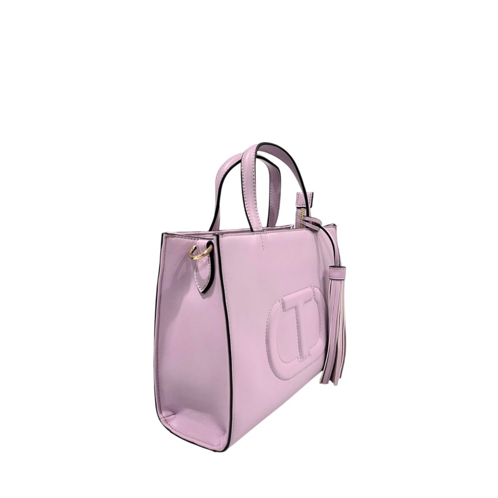 Sac à main Twinset pour femme en similicuir violet