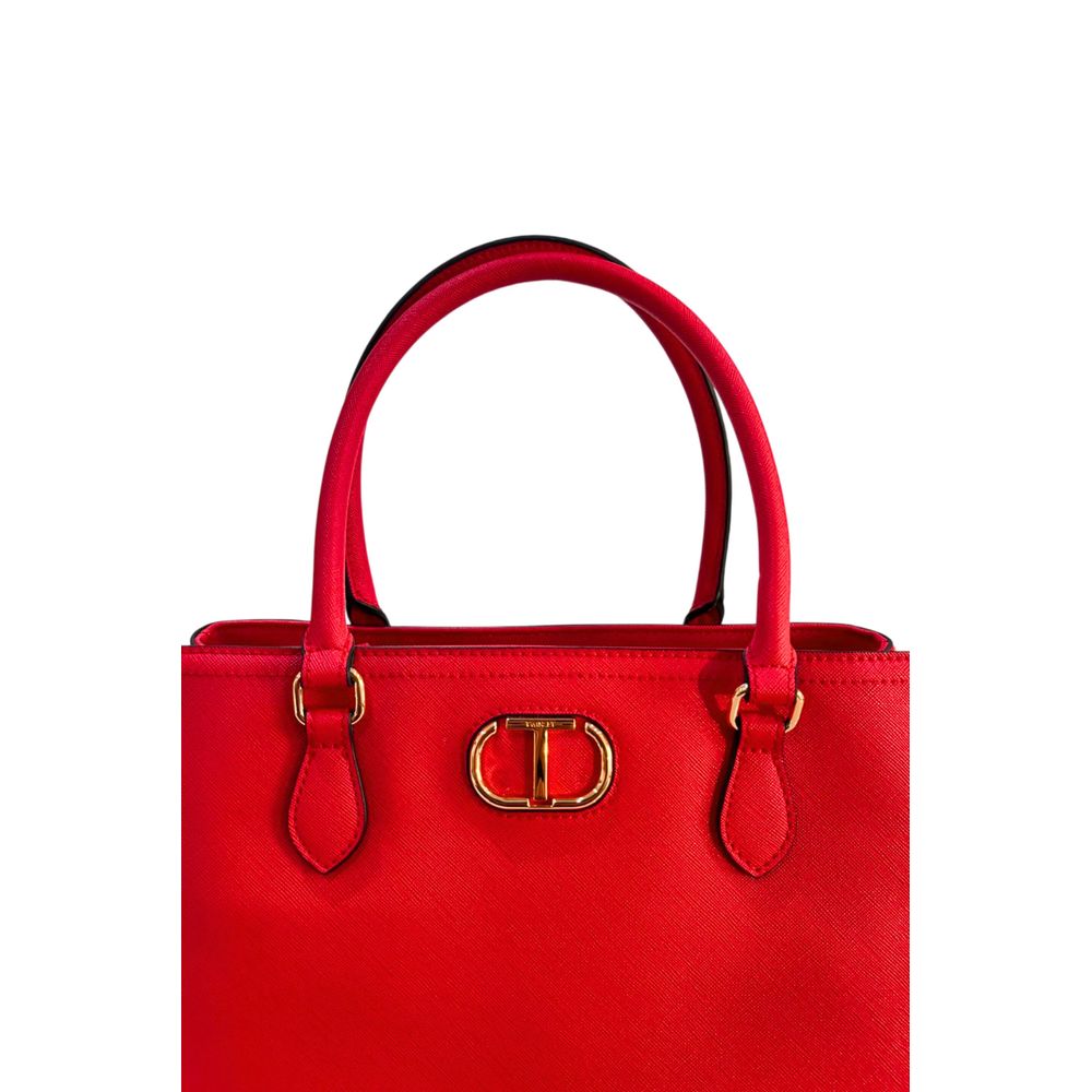 Twinset Weiße PU Damen Handtasche