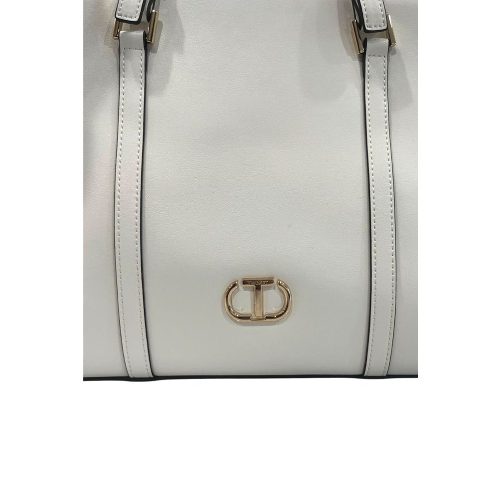 Sac à bandoulière Twinset en PU blanc pour femme