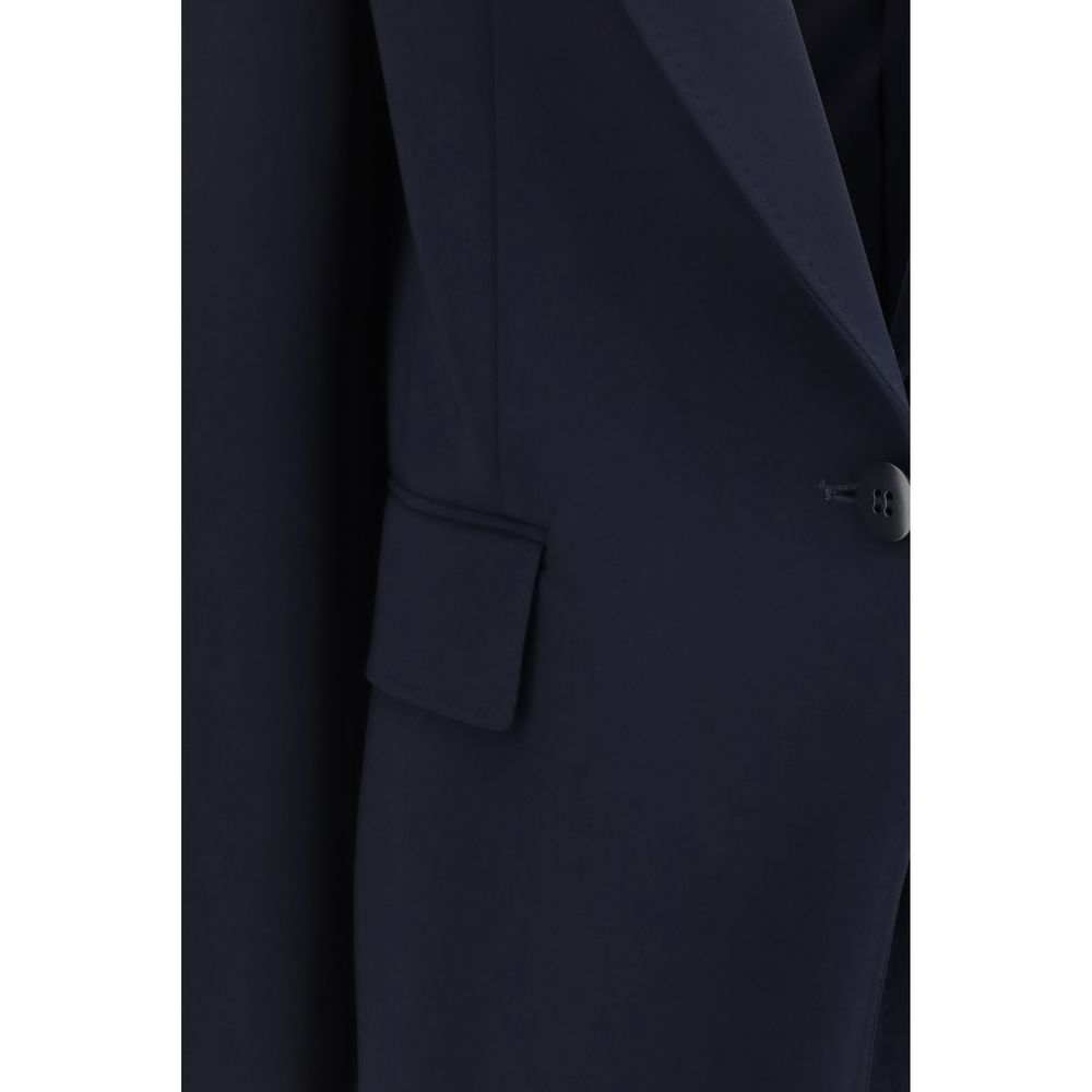 Blazer en triacétate bleu Max Mara