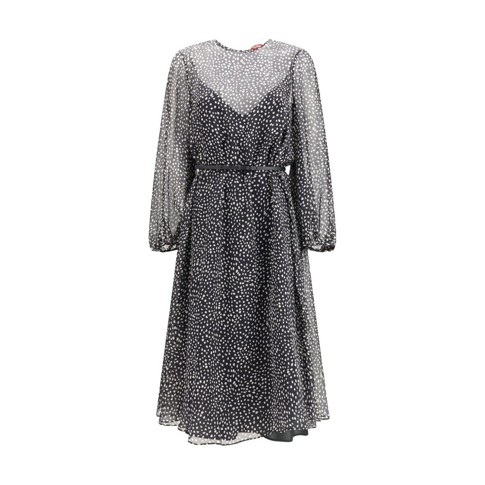 Max Mara Black Silk Casual Dress