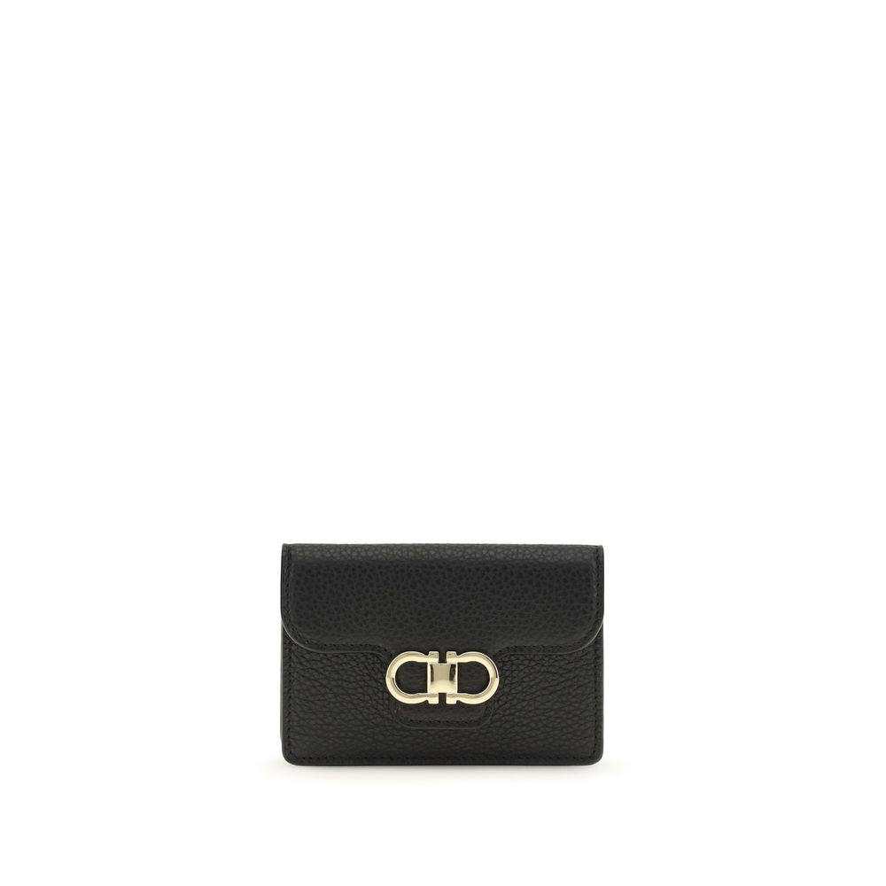 Ferragamo Black Calf Leather Bos Taurus Keychain