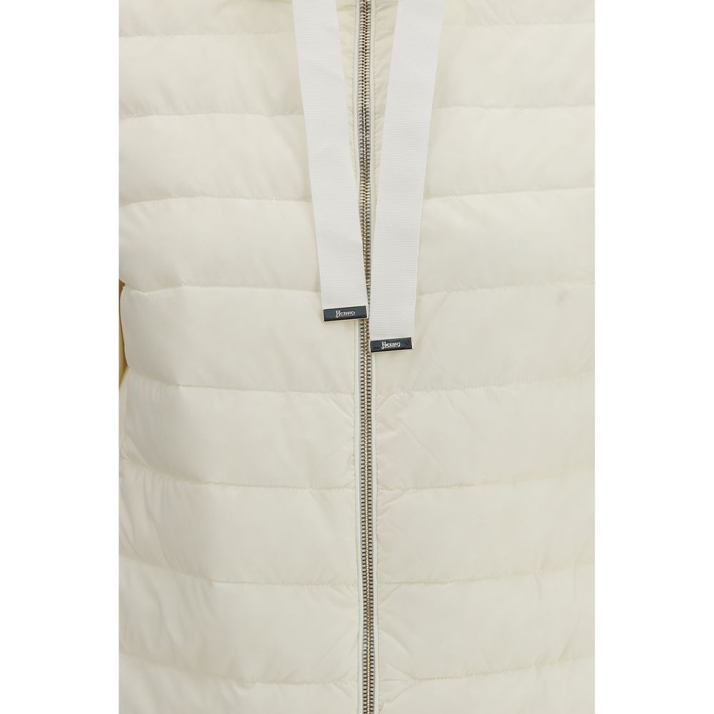 Herno Beige Polyester Biker Jacket